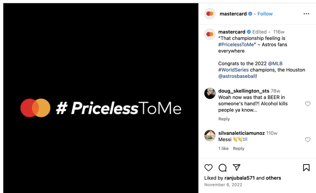 AI 생성 콘텐츠 예시: Mastercard