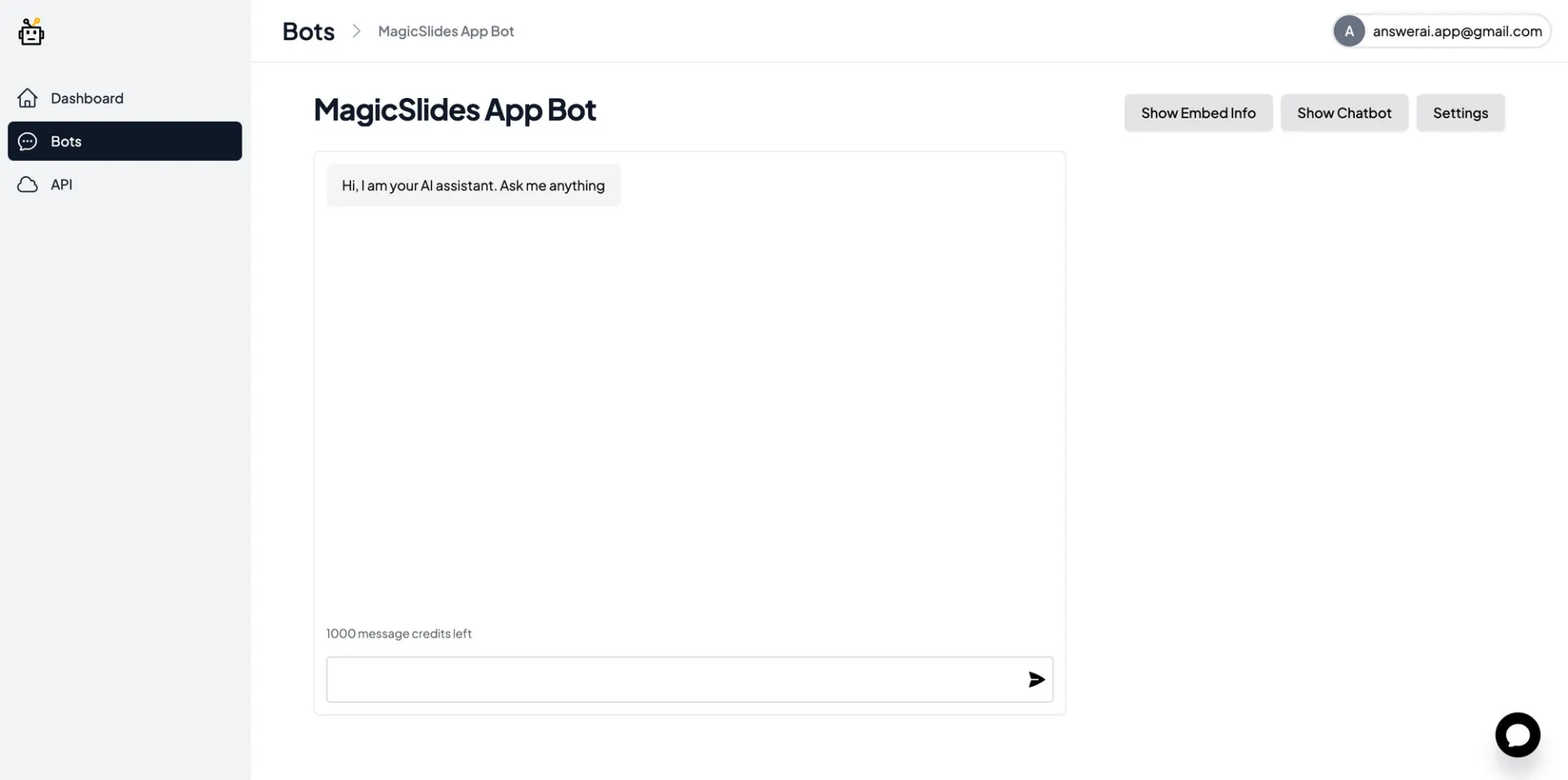 Ví dụ về Chatbot AI SecondBrain.fyi