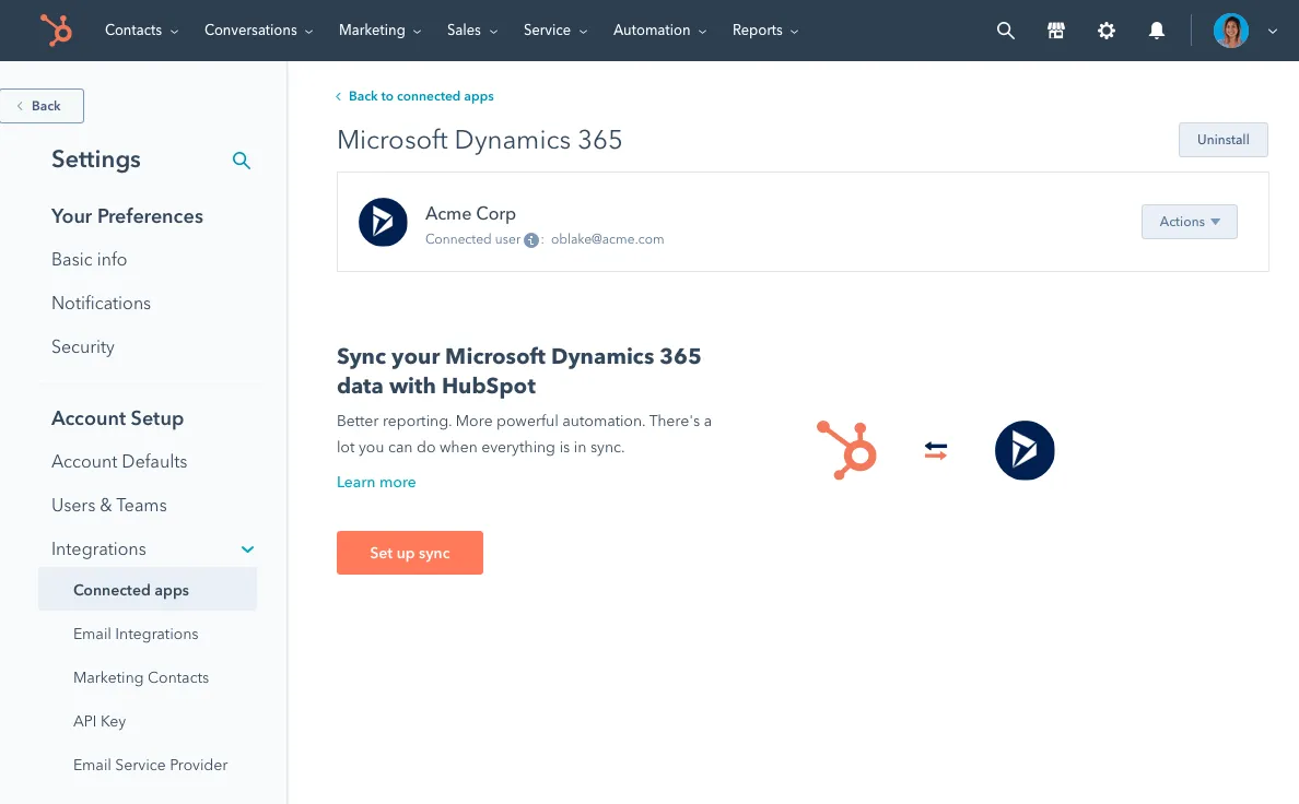 HubSpot Operations Hub Dashboard