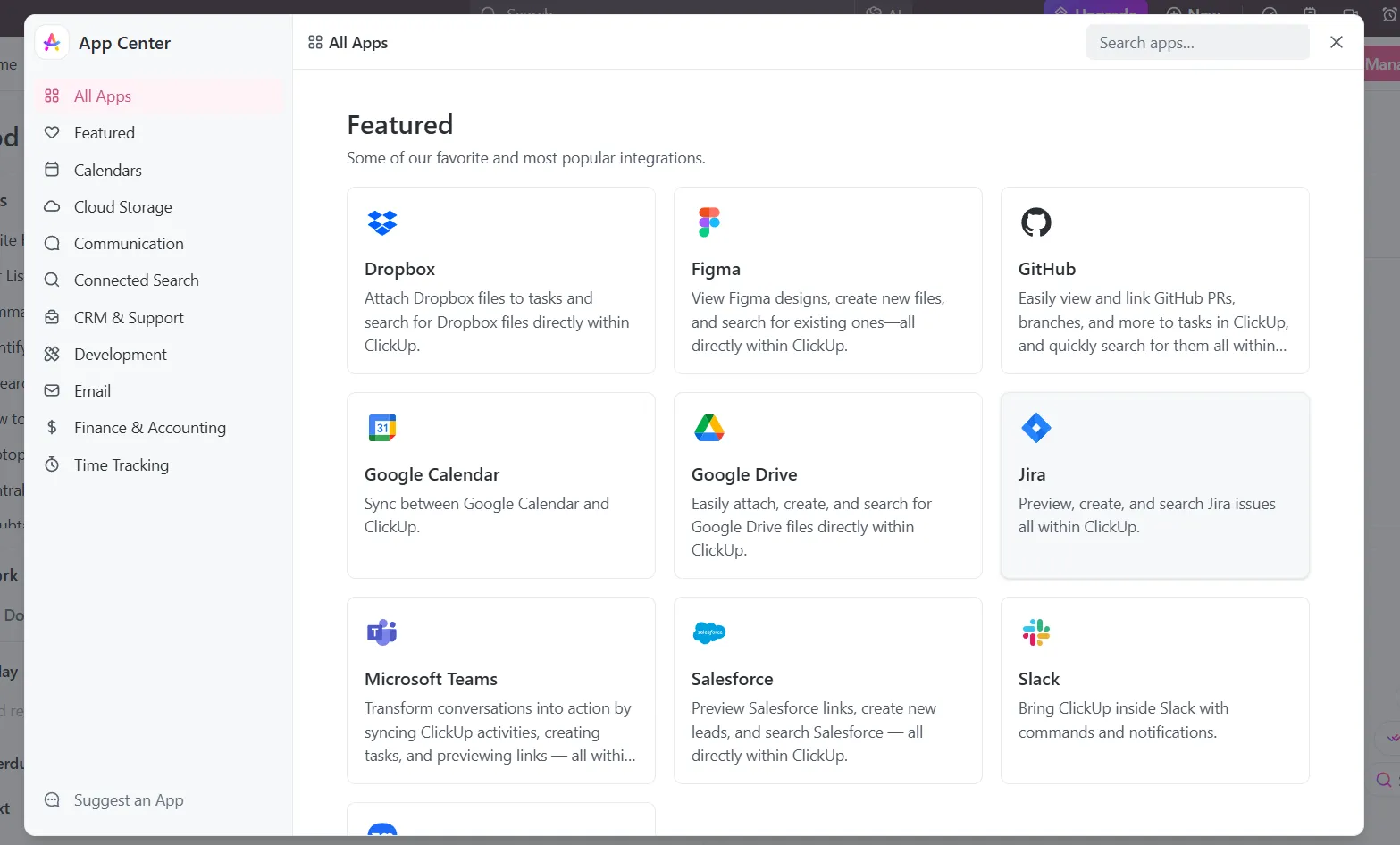 Verbinden Sie Ihre bevorzugten Tools mit ClickUp-Integrationen, um Kundendaten und Erkenntnisse an einem Ort zu speichern: So steigern Sie die Bindung der Benutzer