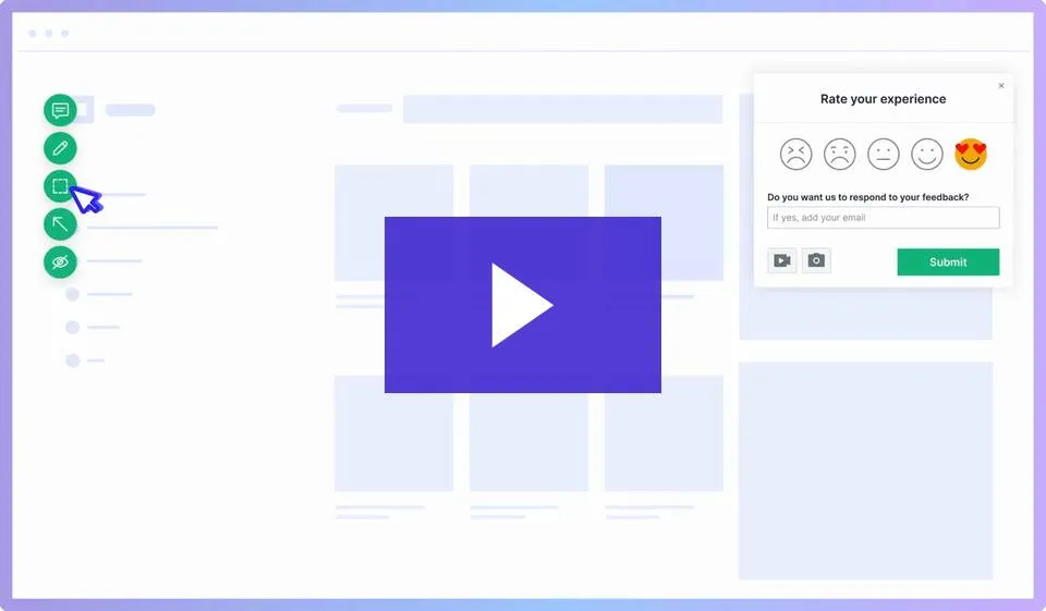 Painel do Usersnap: Ferramentas de feedback de design