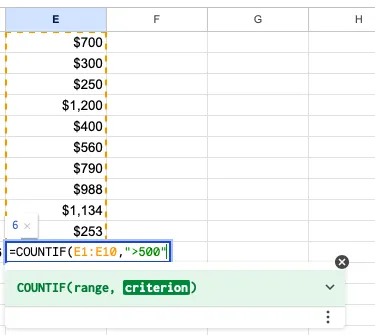 Условно броене (COUNTIF)
справка за Google Sheets