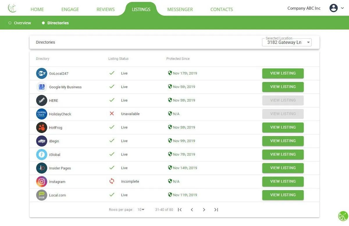 Ferramentas de relatórios para clientes: captura de tela do painel do FreshLime