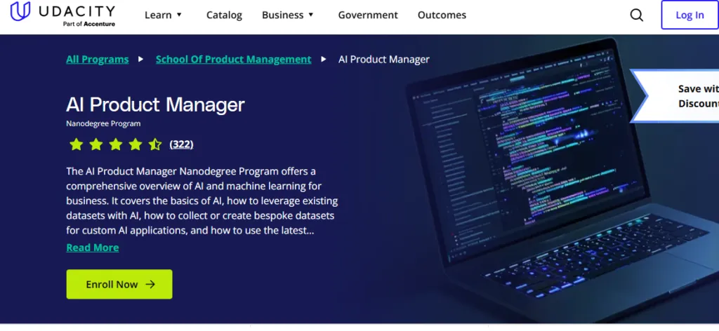 Курсове по изкуствен интелект за продуктови мениджъри: Курс „AI Product Manager Nanodegree“