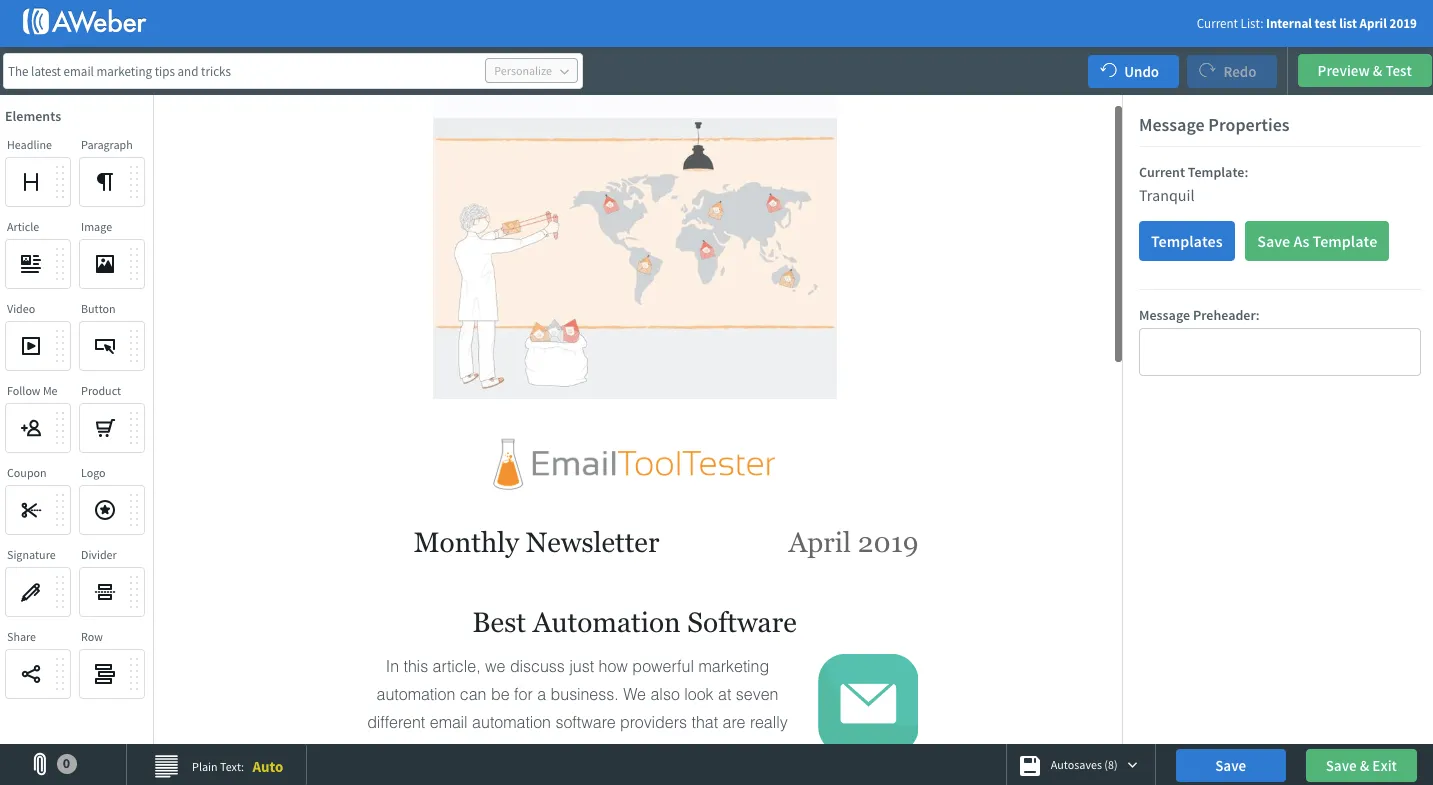 AWeber-Dashboard