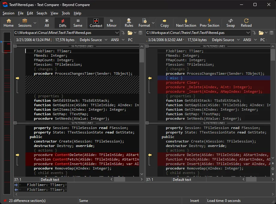 Dokumentenvergleichssoftware von Beyond Compare Text