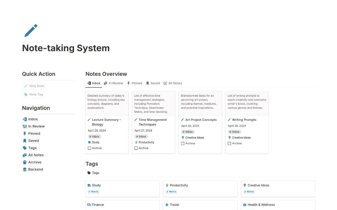 Alternative à OneNote : Notion