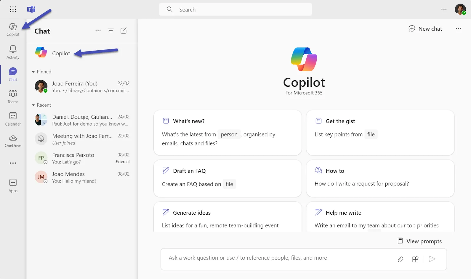 A Copilot használata a Microsoft Teams alkalmazásban