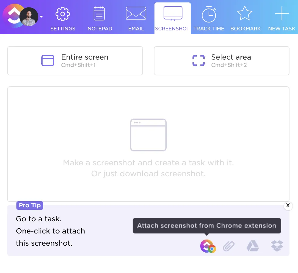 Estensione Chrome in ClickUp