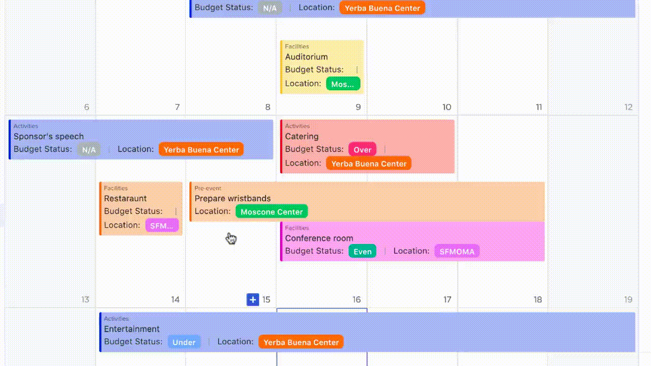 ClickUp-Ereignis-Kalender