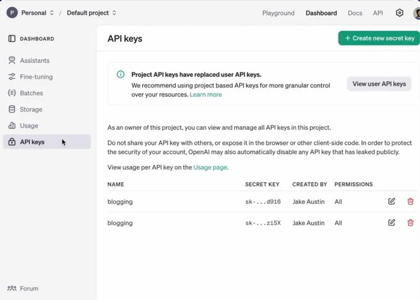 So realisieren Sie die Automatisierung von Kreativ-Briefings mit ChatGPT: Holen Sie sich den OpenAI-API-Schlüssel