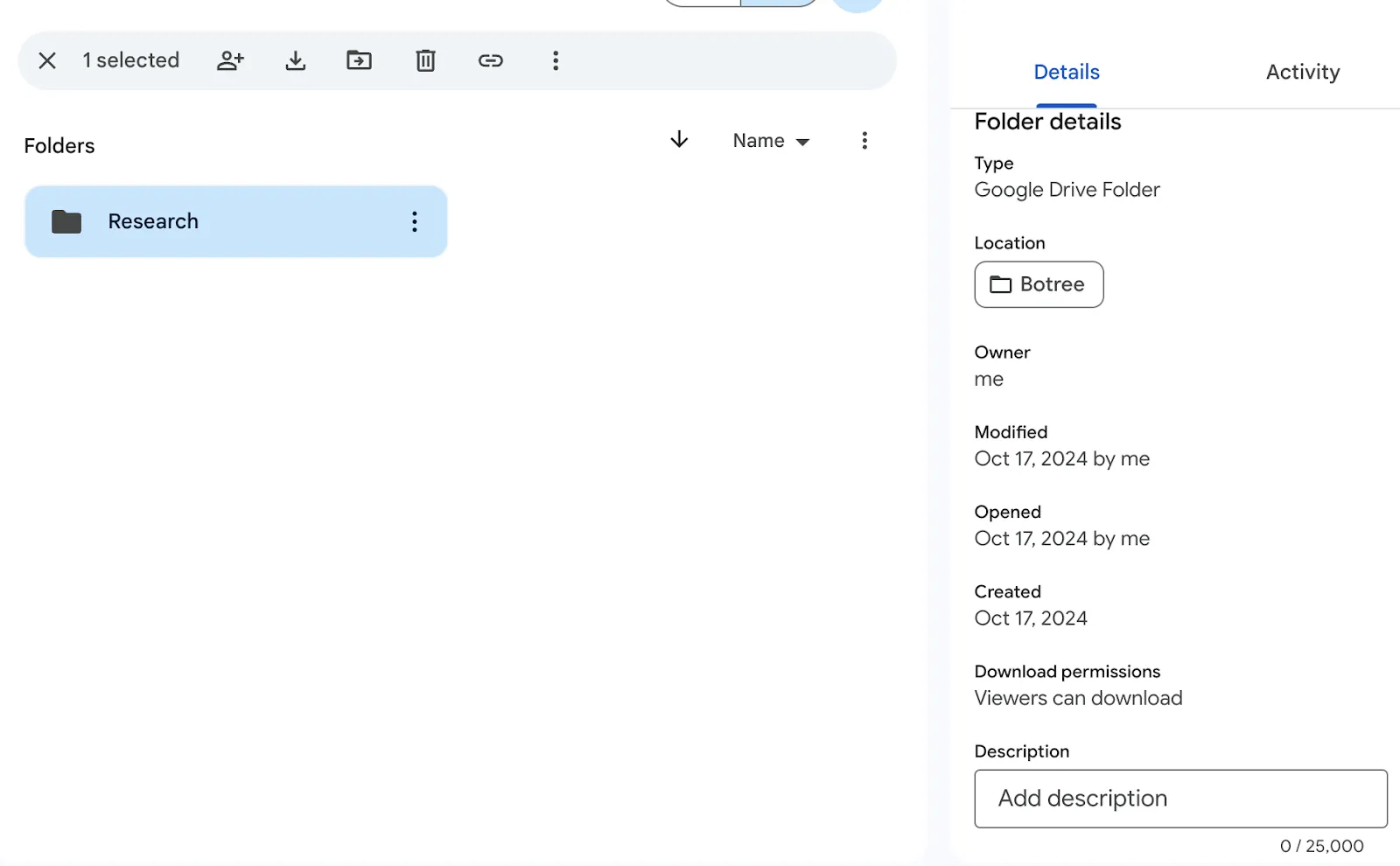 Descrições detalhadas: como organizar o Google Drive