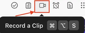 คลิป ClickUp จากพื้นที่ทำงานของคุณ