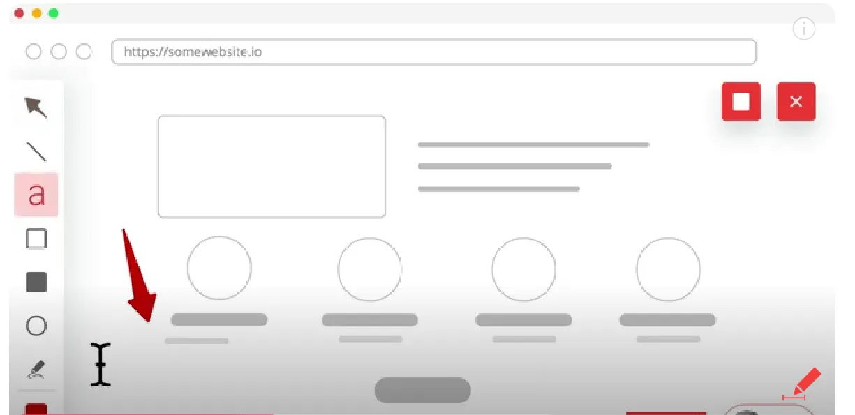 Painel Redpen: Ferramentas de feedback de design