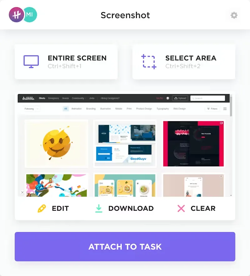 Ambil dan edit tangkapan layar untuk dengan mudah menyampaikan apa yang Anda inginkan agar tim Anda kerjakan dalam tugas-tugas tertentu
