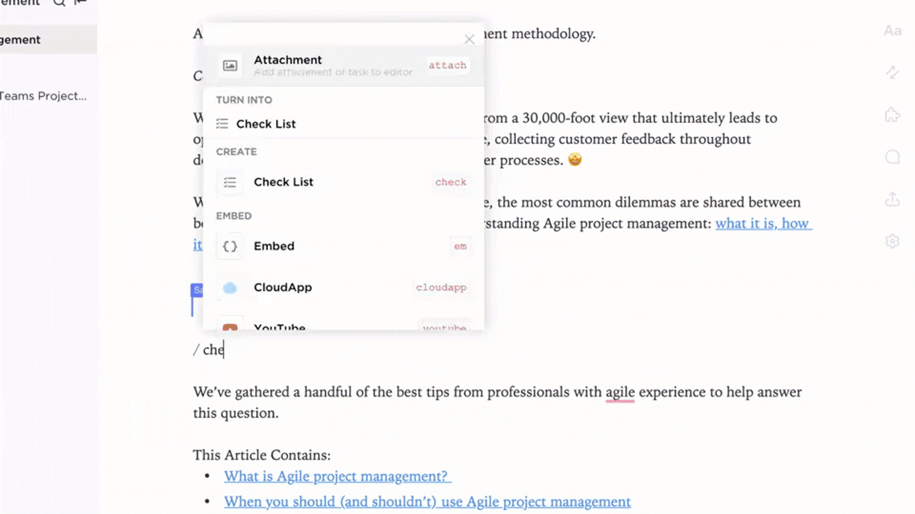 Belgelerinizi ş Akışı ile bağlayarak ClickUp Docs ile rafine bir sunum hazırlayın.