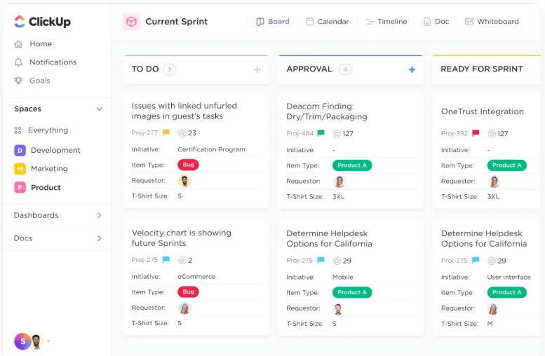 ClickUp sprintleri