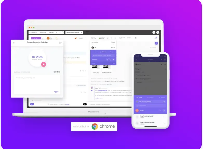 Suivi du temps passé sur les projets ClickUp