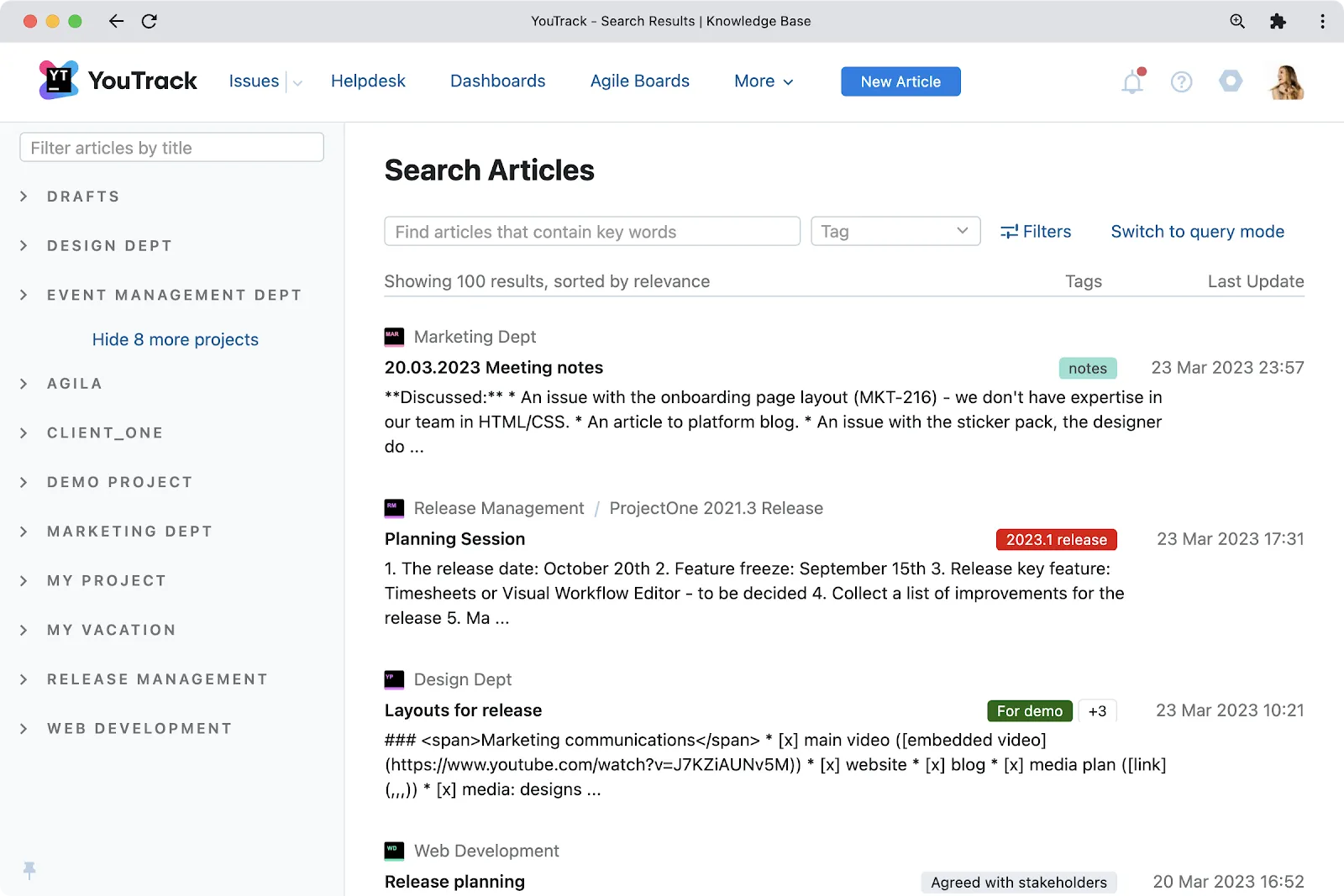 Znalostní databáze YouTrack YouTrack vs ClickUp