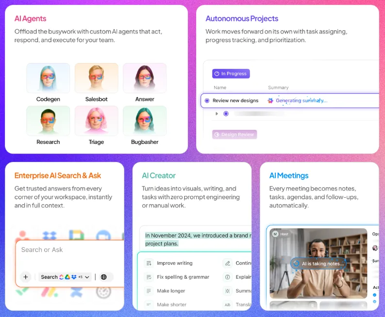 Använd ClickUp för att hantera projekt, uppgifter, dokument, kommunikation och rapportering för småföretag – allt på ett och samma ställe