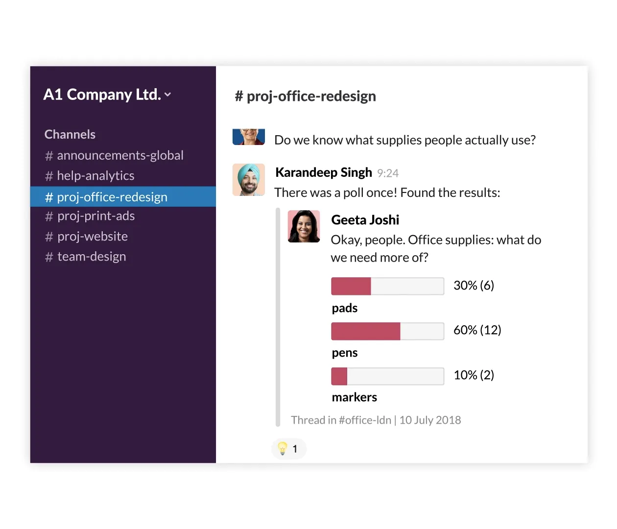 Colaboração Slack
