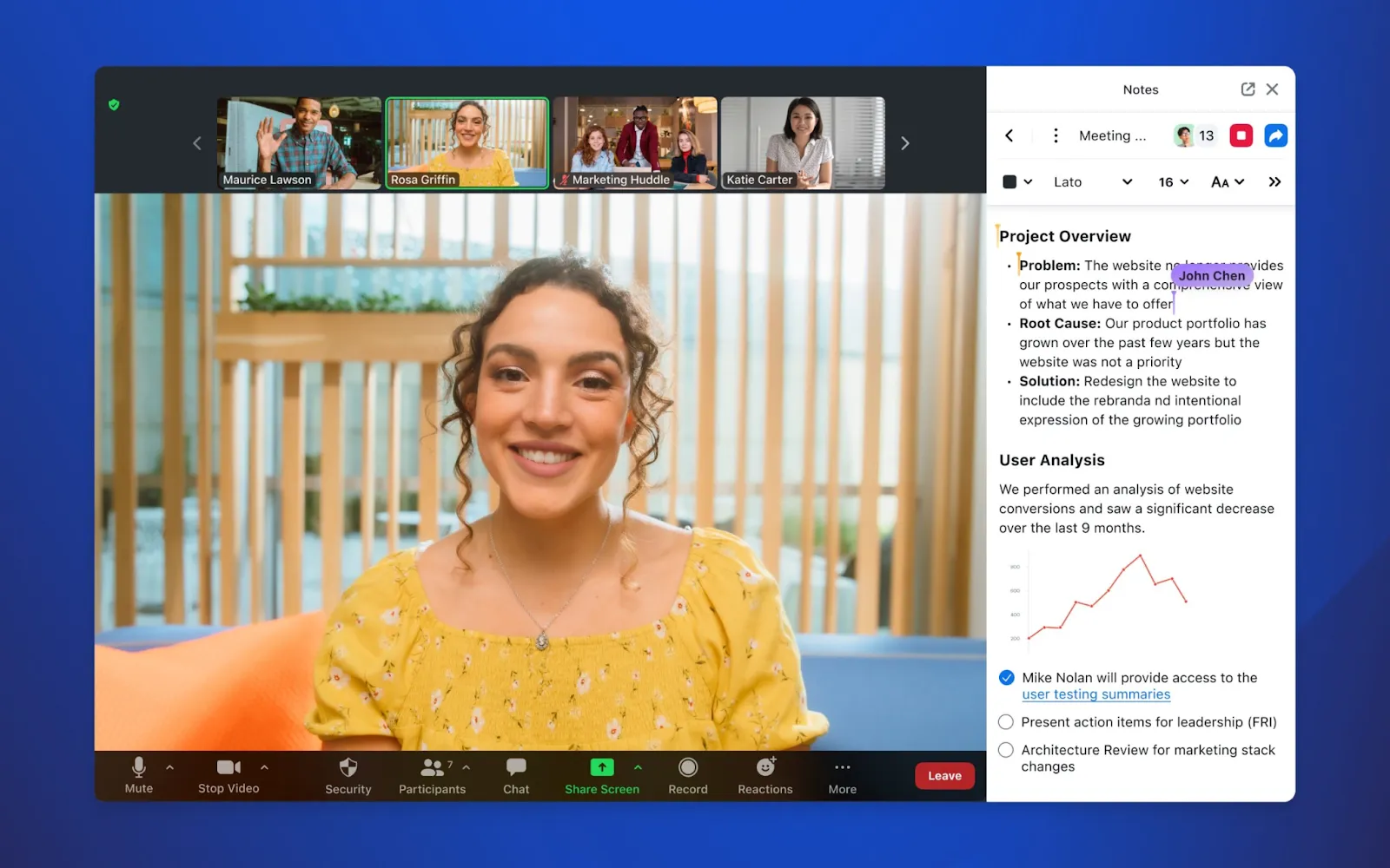 Panel de control de Zoom: cómo tomar notas automáticamente durante una reunión de Zoom