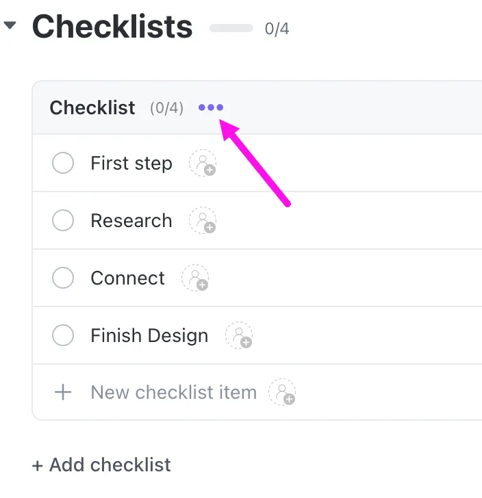 ClickUp-Aufgaben-Checkliste