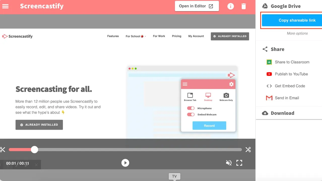Screencastify: So nehmen Sie den Bildschirm des Browsers auf