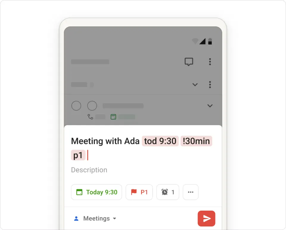 Todoist'te hızlı ekleme ve doğal dil: clickup vs todoist