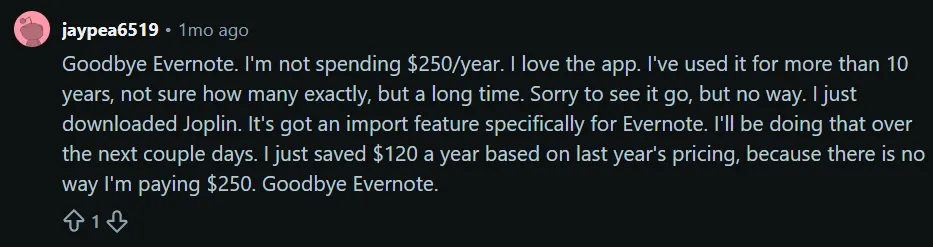 2026年の価格改定を機に、長年のEvernoteユーザーからJoplinに乗り換えた