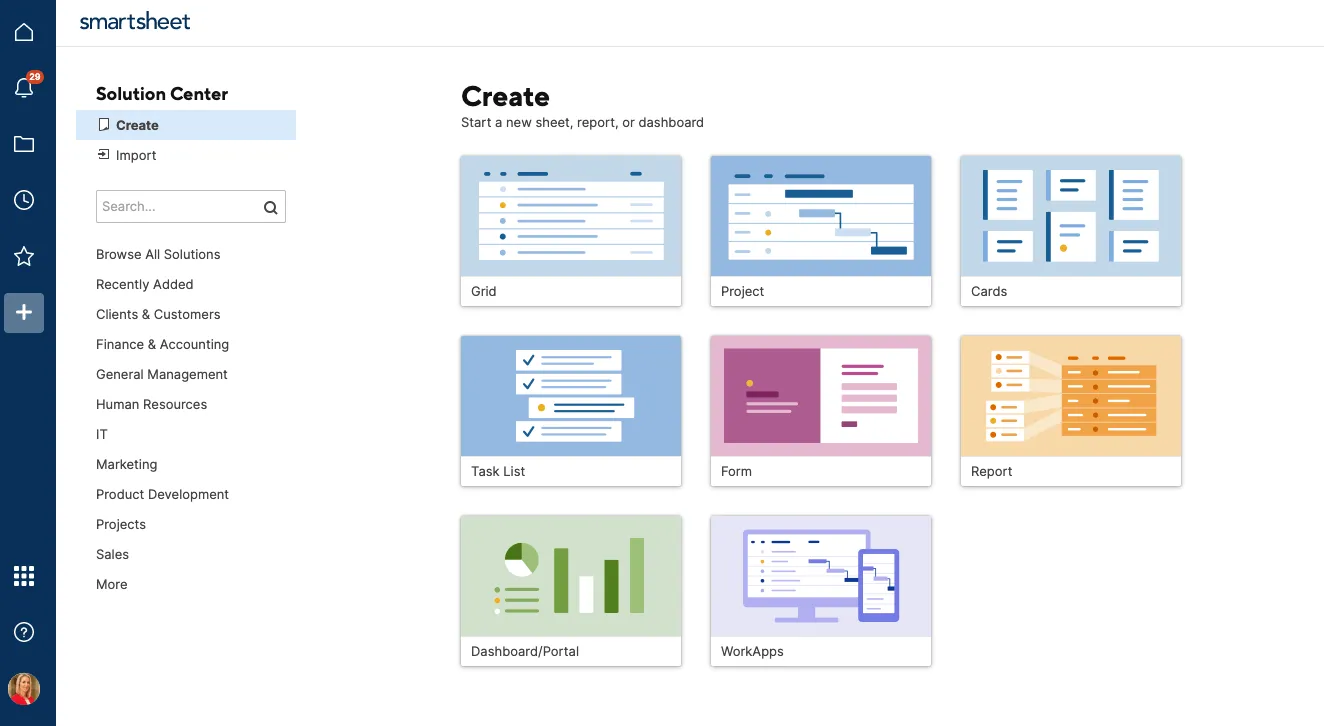 Dashboard Smartsheet