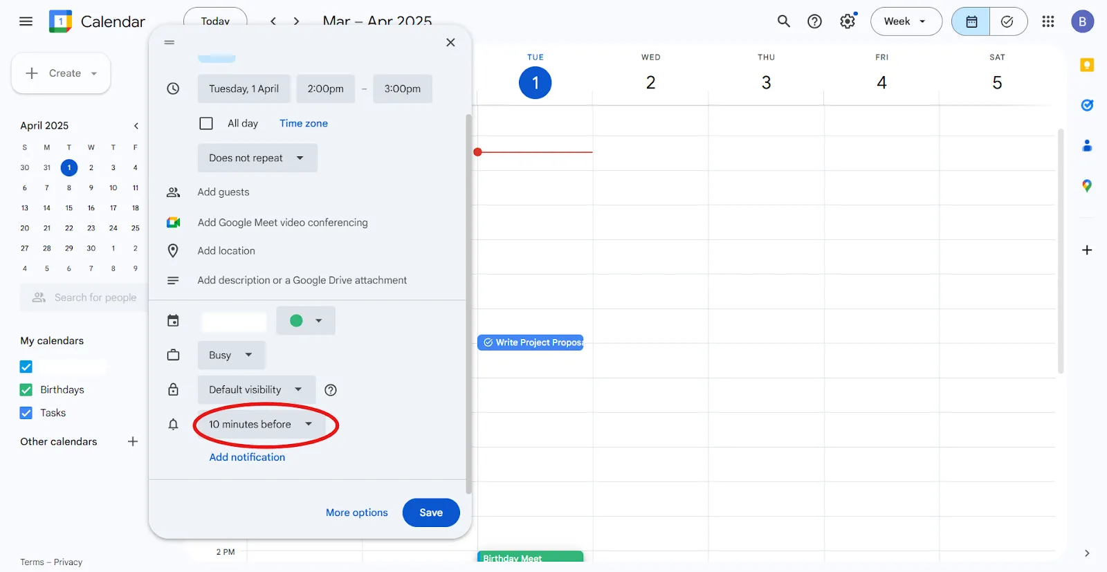 Notificaties en herinneringen: tijdblokken in Google Agenda