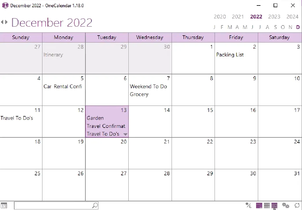 Modèle de liste à faire OneNote : Onetastic