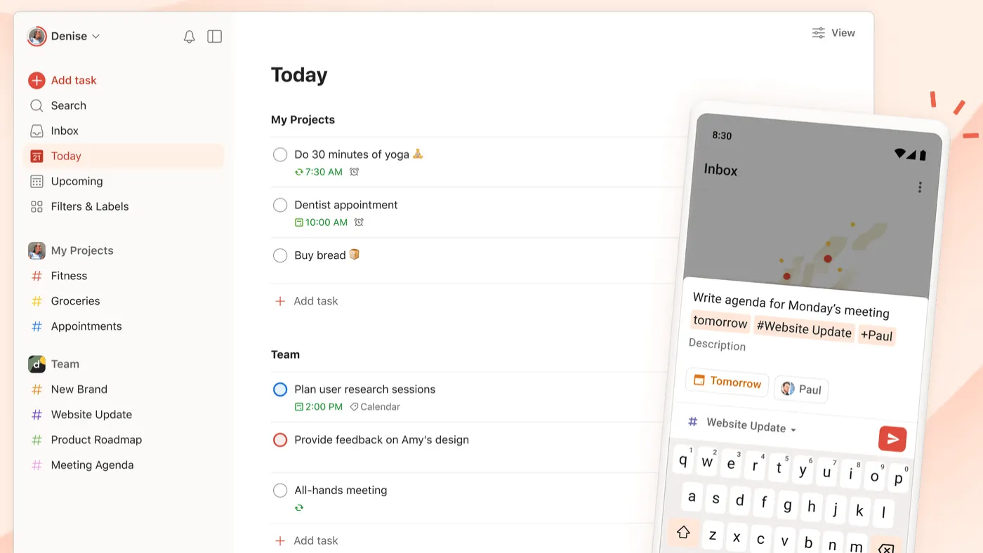 Ứng dụng lập kế hoạch thẩm mỹ: Todoist cho lập kế hoạch theo hình thức trò chơi