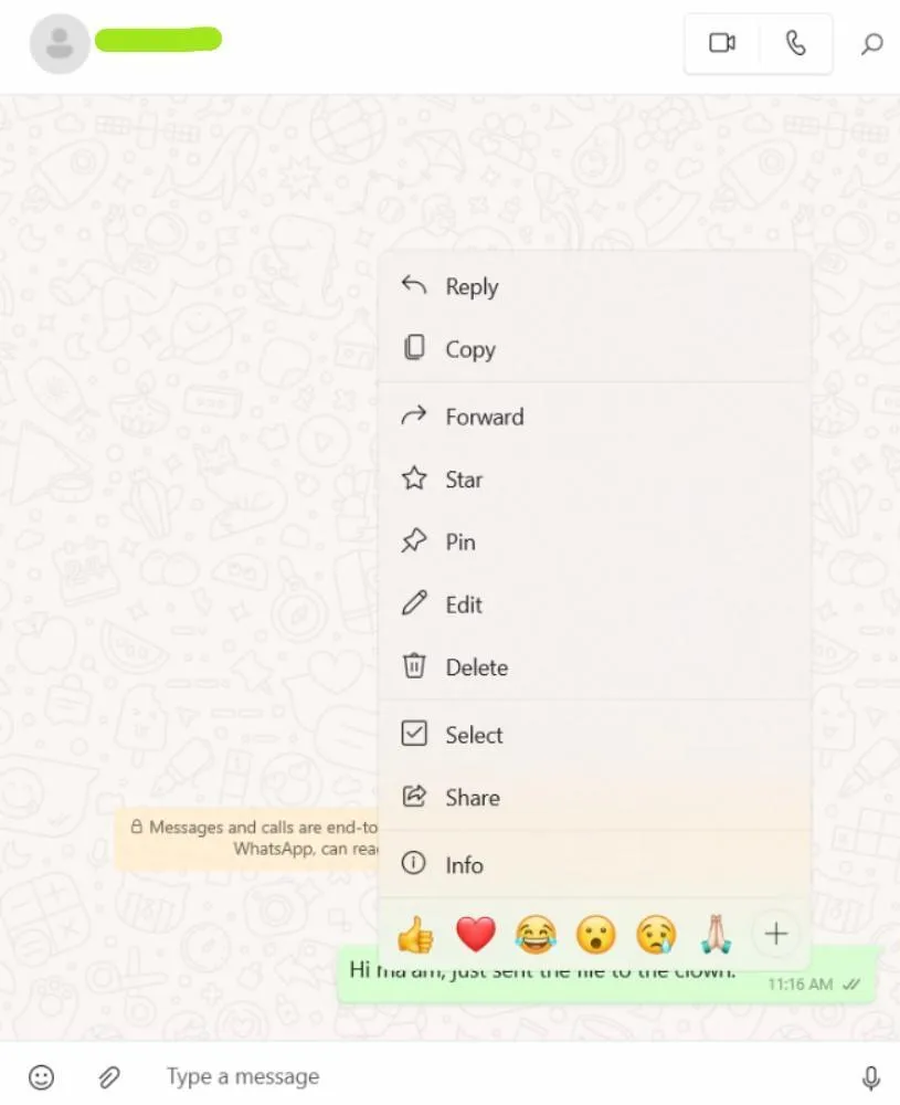 Comment effectuer la modification des messages WhatsApp : appuyez ou cliquez sur « Plus d'options ».