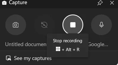 กดปุ่ม Windows + Alt + R อีกครั้ง