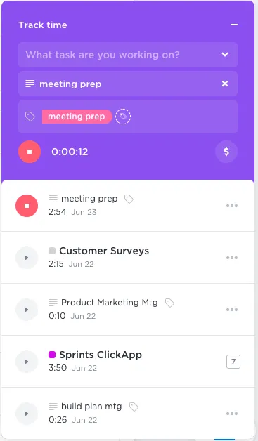 Fai pause a tempo con il timer di ClickUp e la tecnica Pomodoro