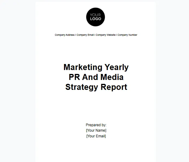 Szablony raportów PR: Roczny raport dotyczący strategii PR i mediów autorstwa Template.Net