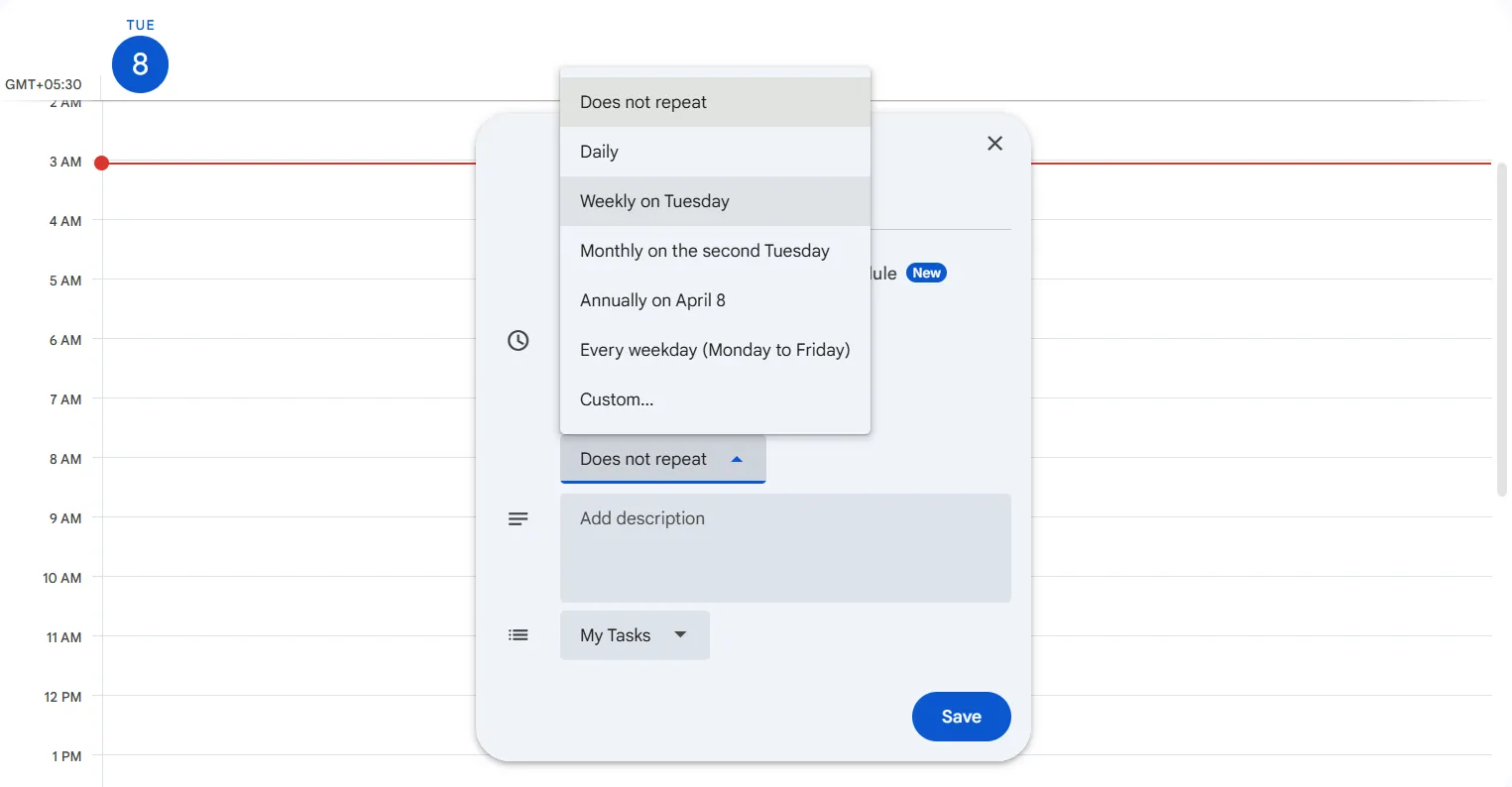 Wählen Sie, wann die Aufgabe fällig ist: So richten Sie Erinnerungen in Google Kalender ein