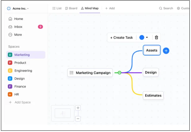 Plantillas de Miro: Mapas mentales de ClickUp