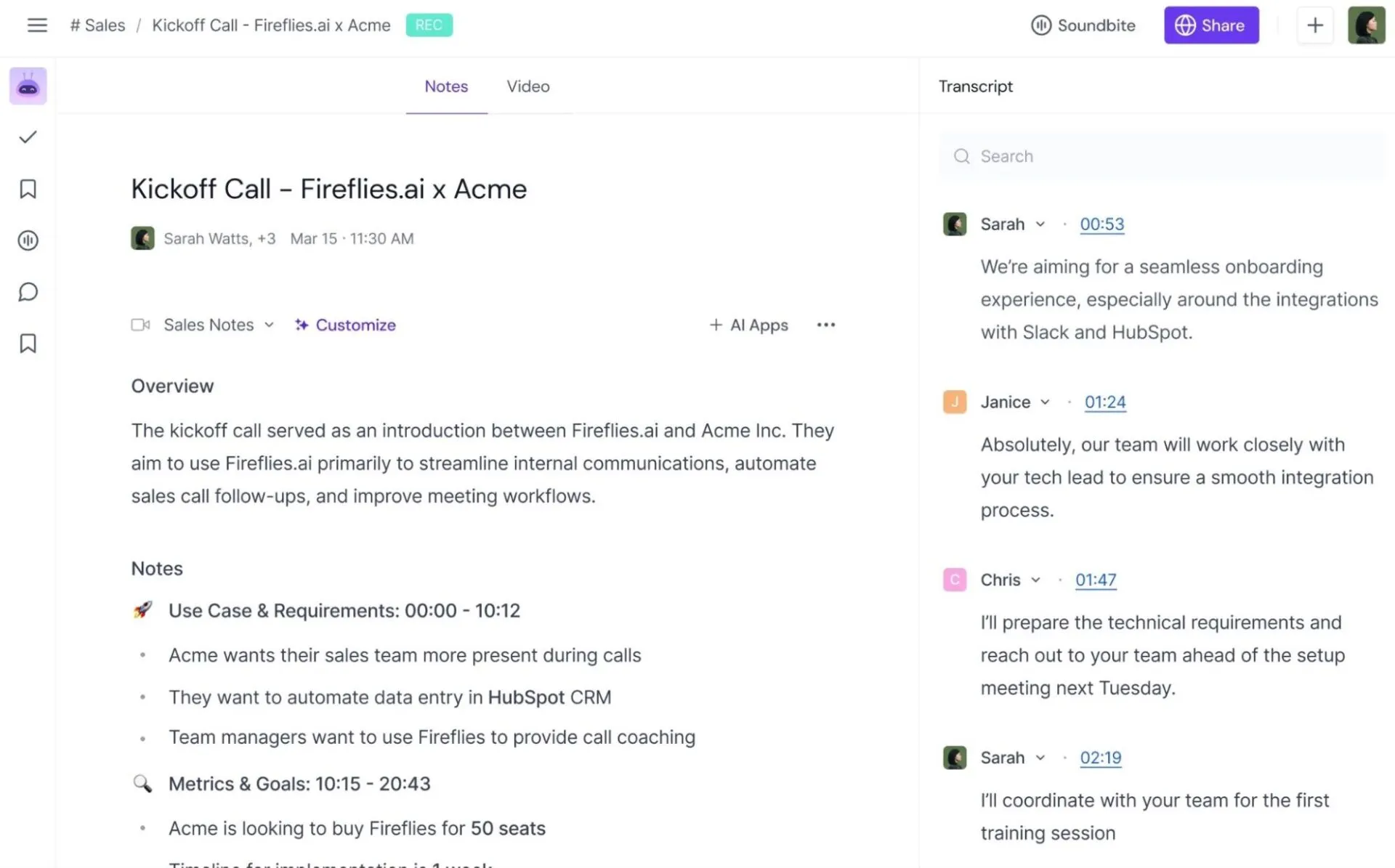 Fireflies.ai: công cụ ghi chú AI cho nhóm Microsoft Teams