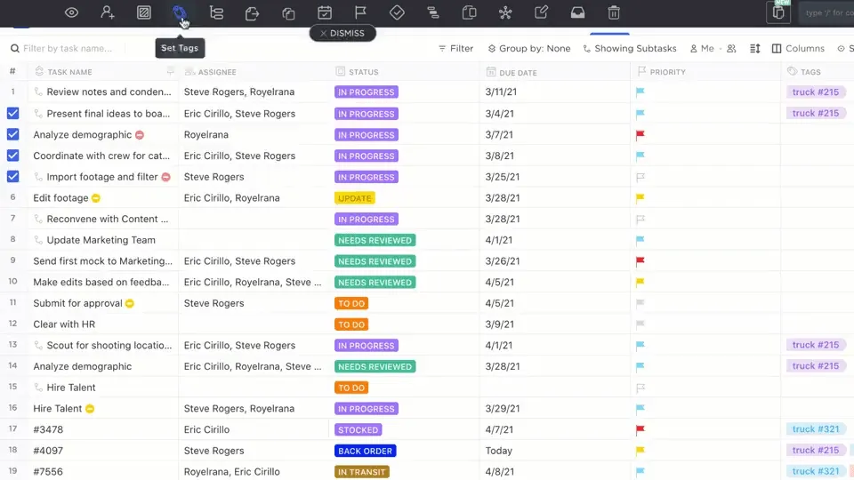 ClickUp Table View