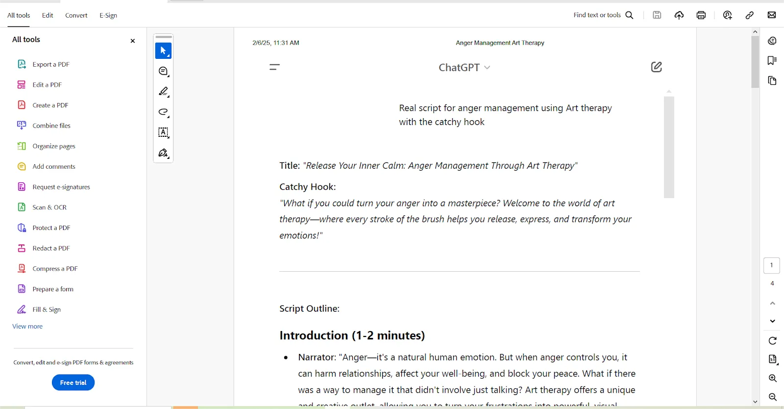 ChatGPT에 PDF 저장: ChatGPT 대화 내보내기