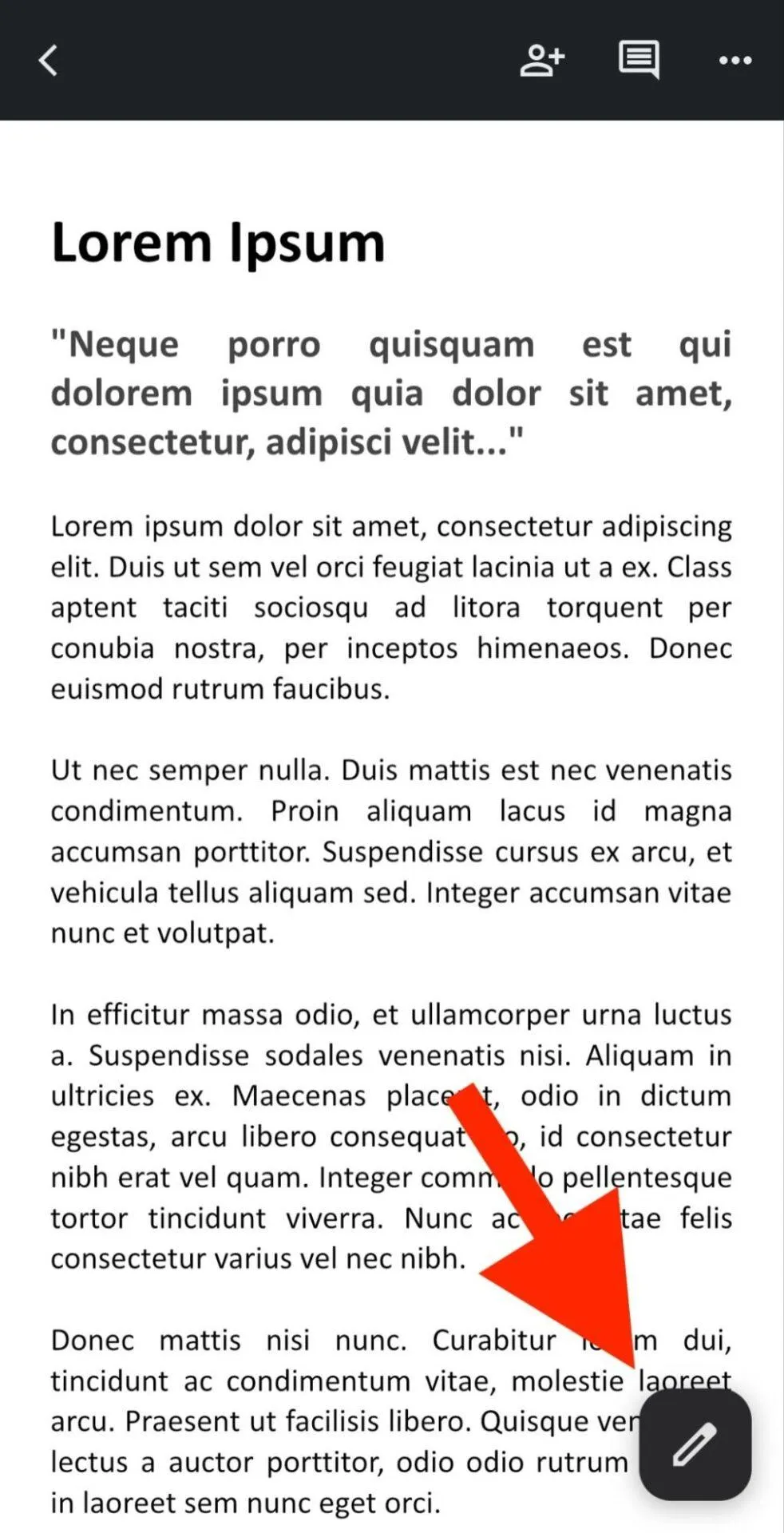 Memilih mode 'Edit' di Google Docs