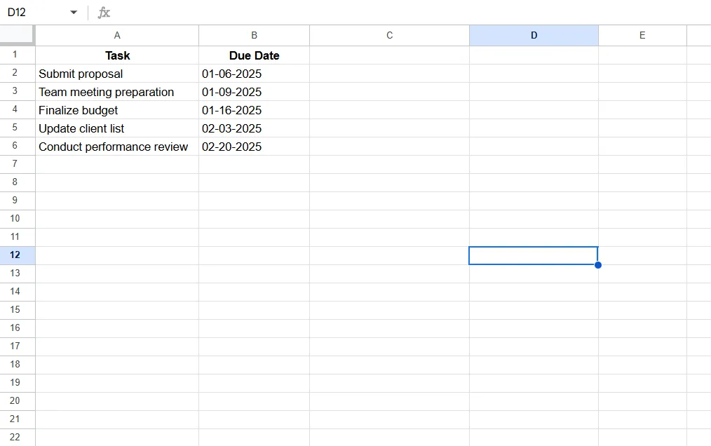 ตารางจัดเรียง: วิธีจัดระเบียบวันที่ครบกำหนดใน Google Sheets