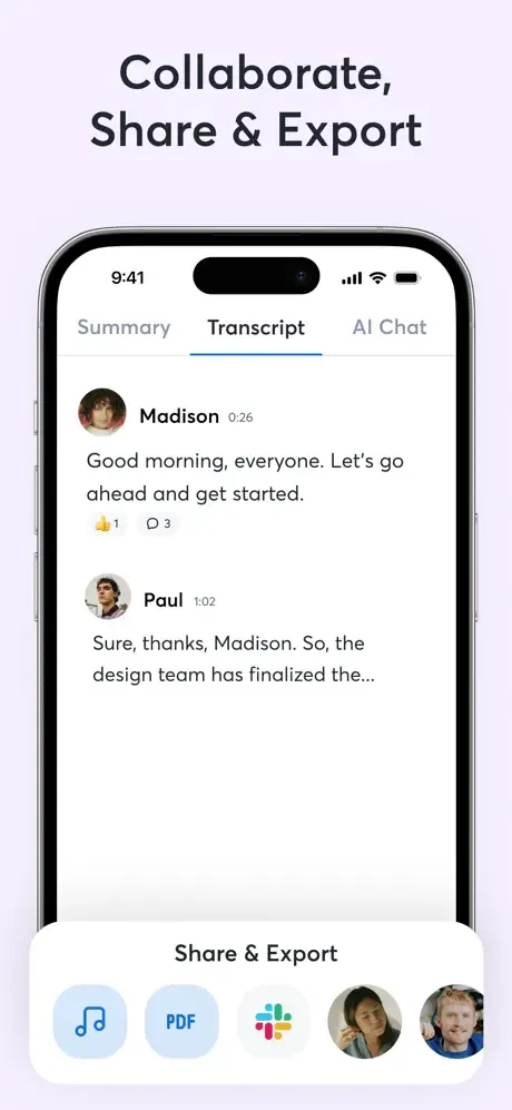 Otter.ai Arayüz: iOS için yapay zeka uygulamaları