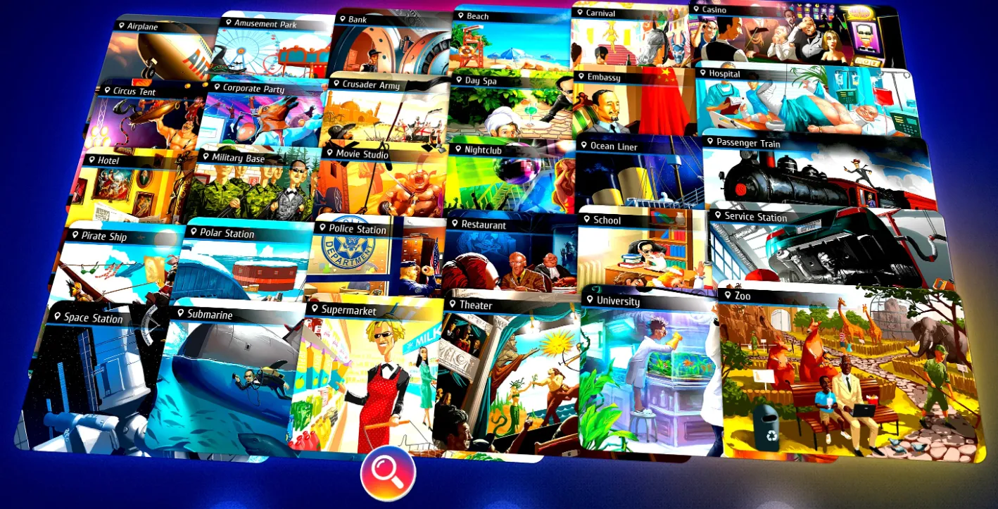 Spyfall w Tabletopia: gry online do budowania zespołu