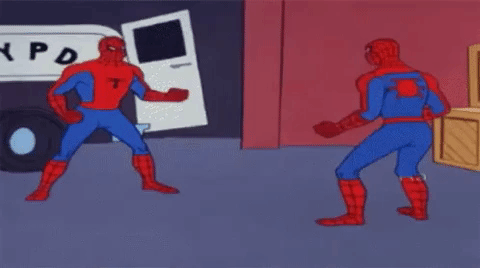 meme do impostor do Homem-Aranha