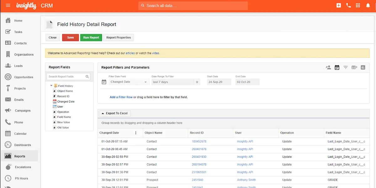 Insightly CRM : CRM pour comptables