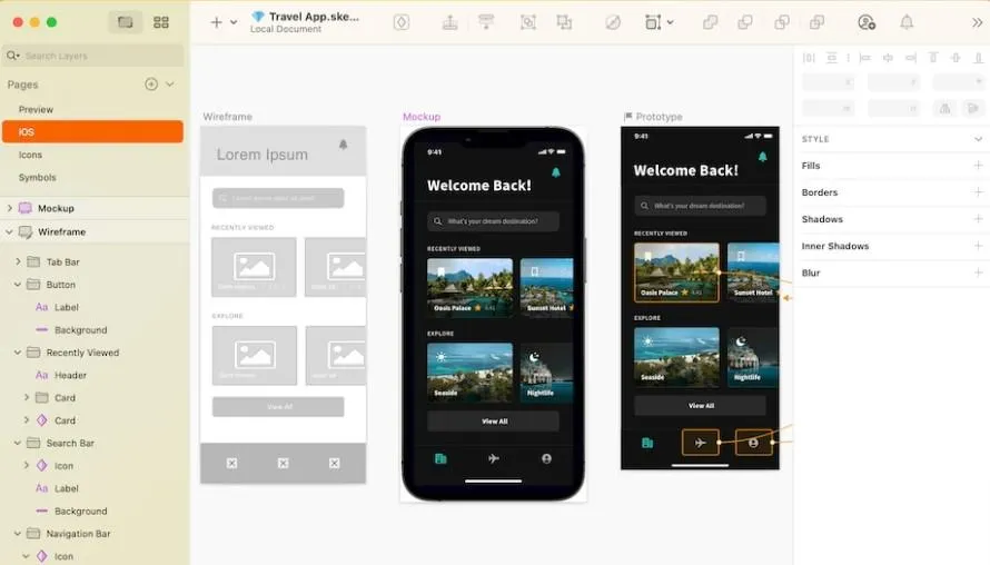 Công cụ wireframe từ Sketch